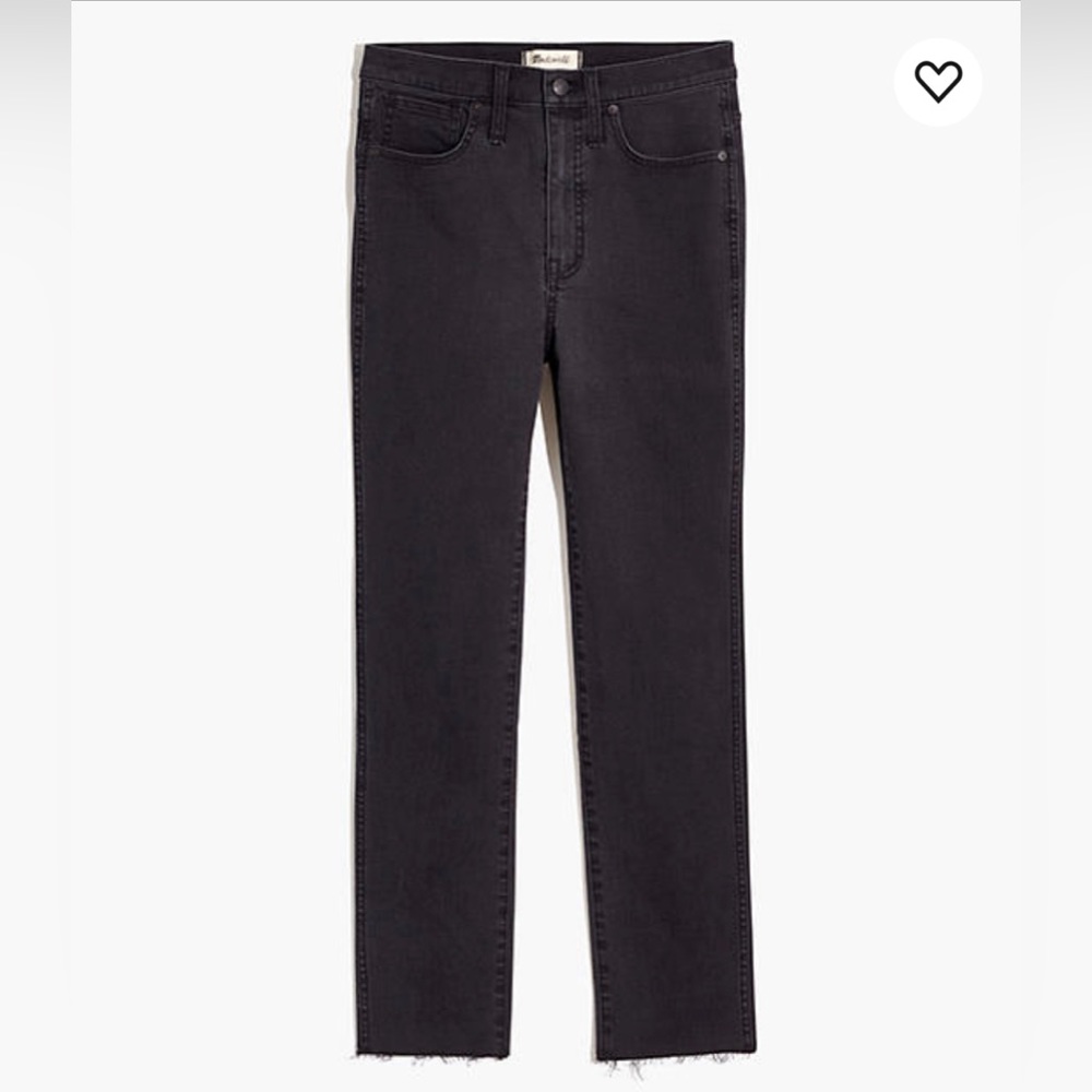 Madewell Stovepipe Jeans in Banberry Wash: Raw Hem Edition, size 28 Tall